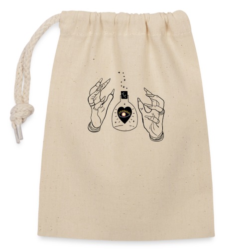 mani di strega anti san valentino - Sacchetto regalo richiudibile in cotone (14x20 cm)
