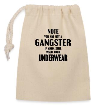 You're not a gangster - Closable cotton gift bag (14x20cm) - nature - Front
