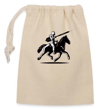 Dart Rider - Closable cotton gift bag (14x20cm) - nature - Front