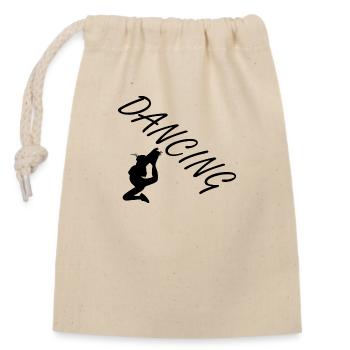 Dancing Dance Music - Closable cotton gift bag (14x20cm) - nature - Front