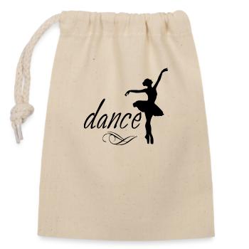 Dancing Dance Music - Verschließbarer Geschenkbeutel aus Baumwolle (14x20cm) - Natur - Vorne