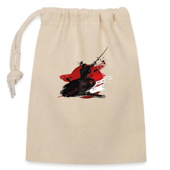 SSW142 Samurai - Verschließbarer Geschenkbeutel aus Baumwolle (14x20cm) - Natur - Vorne