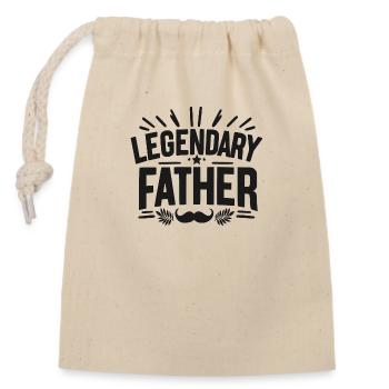 Legendary Father - Closable cotton gift bag (14x20cm) - nature - Front