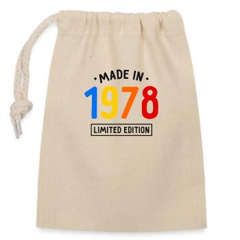 Made in 1978 - Limited Edition - Year of birth - Closable cotton gift bag (14x20cm) - nature - Front