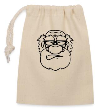 face à la tête mal agacé wuetend aigre Schlec - Sac cadeau en coton avec cordon (14 x 20 cm) - nature - Devant