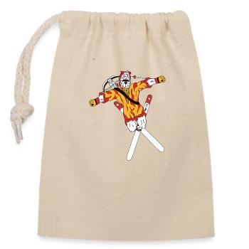 Freestyle, Wiltsch, Ski, Suisse, Effronté, Sport - Sac cadeau en coton avec cordon (14 x 20 cm) - nature - Devant