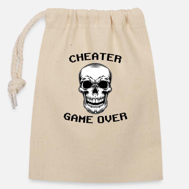 Tricheur - Sac cadeau en coton avec cordon (14 x 20 cm) - nature
