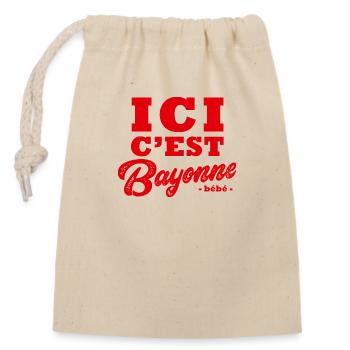 Bayonne Bayonnais fête fiera fêtes - Sac cadeau en coton avec cordon (14 x 20 cm) - nature - Devant