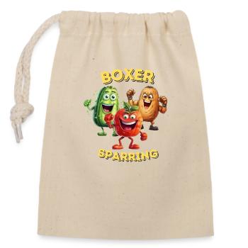 Veggie Punch - Closable cotton gift bag (14x20cm) - nature - Front