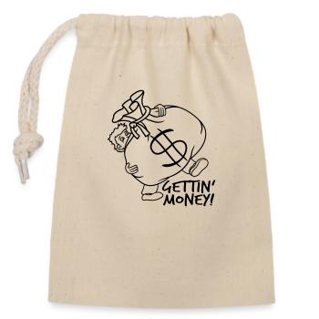 dollar gettin argent porter lourd symbole signe g - Sac cadeau en coton avec cordon (14 x 20 cm) - nature - Devant