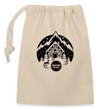 Domaine skiable Zakopane, Pologne - Sac cadeau en coton avec cordon (14 x 20 cm) - nature - Devant