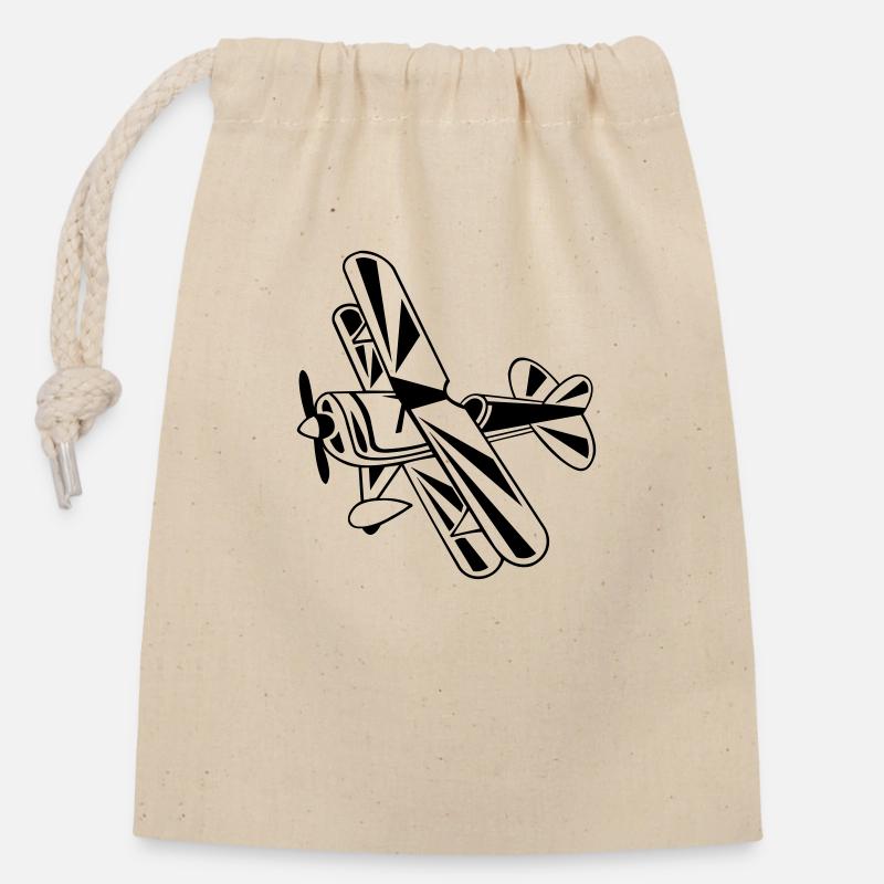 Pitts - Closable cotton gift bag (14x20cm) - nature