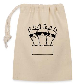 Bouclier vide de l’équipe Lamas - Sac cadeau en coton avec cordon (14 x 20 cm) - nature - Devant