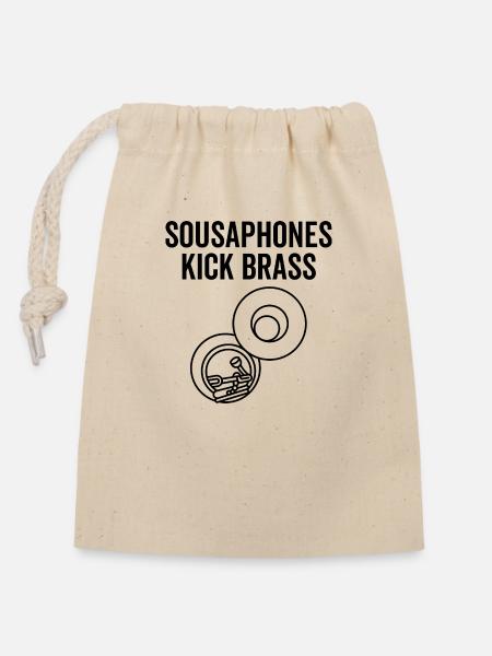 Sousaphone Kick Brass - Verschließbarer Geschenkbeutel aus Baumwolle (14x20cm) - Natur