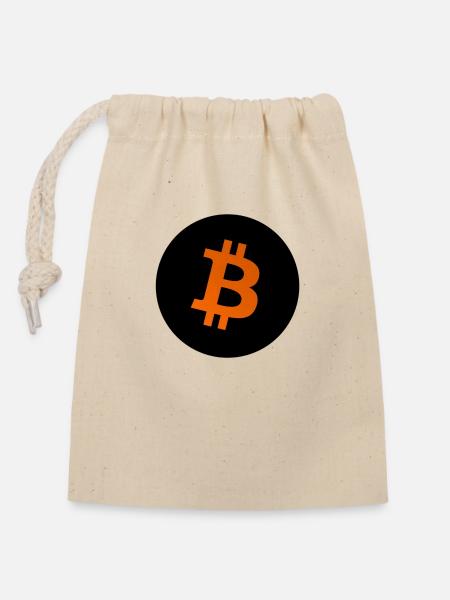 BTC-Logo - Verschließbarer Geschenkbeutel aus Baumwolle (14x20cm) - Natur