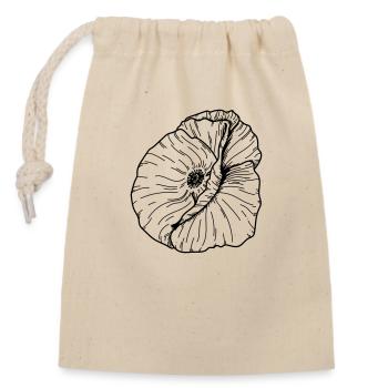 Fleur de coquelicot 20 Plan de travail 12 - Sac cadeau en coton avec cordon (14 x 20 cm) - nature - Devant