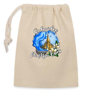 Laos Laote Laoten Neujahr I Geschenk - Verschließbarer Geschenkbeutel aus Baumwolle (14x20cm) - Natur - Vorne