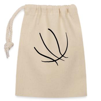 Basketball 05 - Closable cotton gift bag (14x20cm) - nature - Front