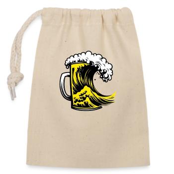 The Great Beer Wave Beer Source Frothy Beauty - Closable cotton gift bag (14x20cm) - nature - Front