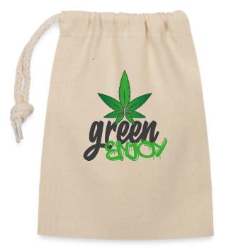 Green Enjoy - Verschließbarer Geschenkbeutel aus Baumwolle (14x20cm) - Natur - Vorne