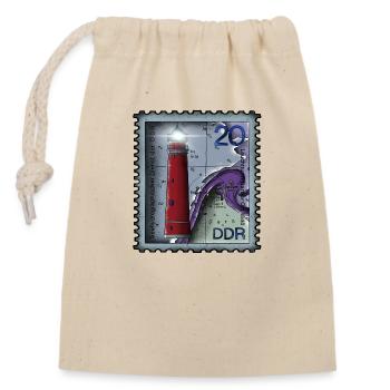 Lighthouse Stamp - Closable cotton gift bag (14x20cm) - nature - Front