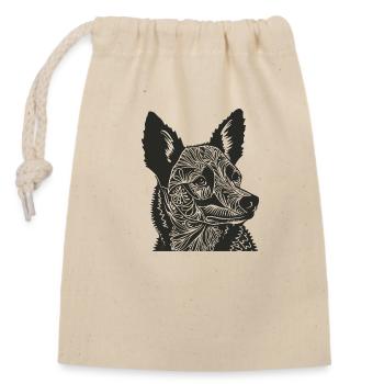 Chien Animal De Compagnie Aboiement Bello Chiot Chien Museau De Chien - Sac cadeau en coton avec cordon (14 x 20 cm) - nature - Devant
