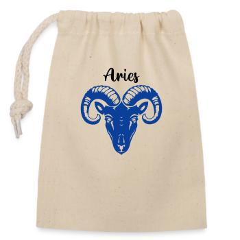 Aries Aries - Closable cotton gift bag (14x20cm) - nature - Front