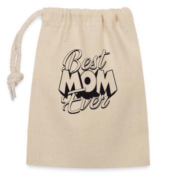 Maman - Sac cadeau en coton avec cordon (14 x 20 cm) - nature - Devant
