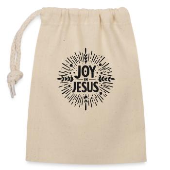 Freude an Jesus - Verschließbarer Geschenkbeutel aus Baumwolle (14x20cm) - Natur - Vorne