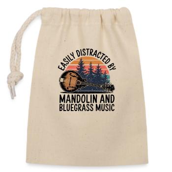 Passion for bluegrass sounds - Closable cotton gift bag (14x20cm) - nature - Front