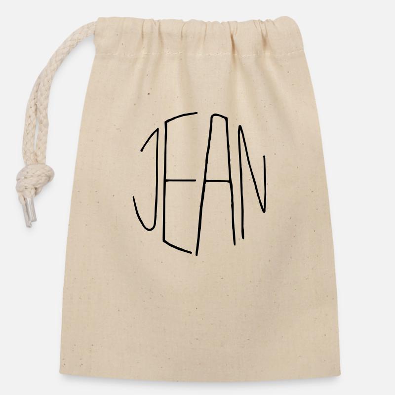 Jean - Closable cotton gift bag (14x20cm) - nature