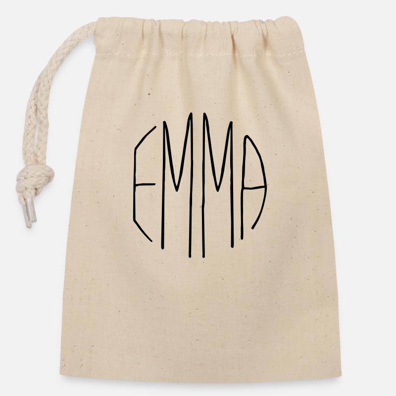 Emma - Closable cotton gift bag (14x20cm) - nature