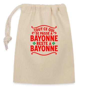 Bayonne Festivities - Closable cotton gift bag (14x20cm) - nature - Front