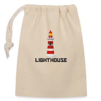 Lighthouse Lighthouse Tower Signal Sea Coast - Sac cadeau en coton avec cordon (14 x 20 cm) - nature - Devant