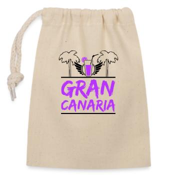 Gran Canaria - Closable cotton gift bag (14x20cm) - nature - Front