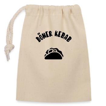 Doner kebab - Sac cadeau en coton avec cordon (14 x 20 cm) - nature - Devant