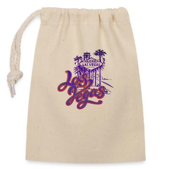 las vegas usa america california patriot travel - Closable cotton gift bag (14x20cm) - nature - Front