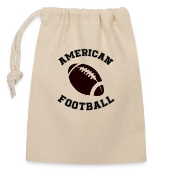 Football américain - Sac cadeau en coton avec cordon (14 x 20 cm) - nature - Devant