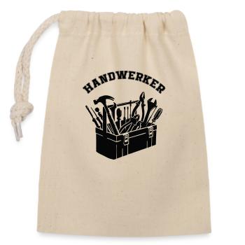 Boîte à outils Craftsman - Sac cadeau en coton avec cordon (14 x 20 cm) - nature - Devant