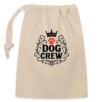 Équipage canin - Sac cadeau en coton avec cordon (14 x 20 cm) - nature - Devant