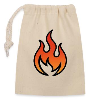 Flame Fiery Gradient Warm - Closable cotton gift bag (14x20cm) - nature - Front