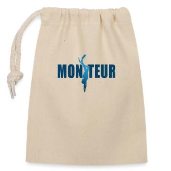 moniteur plongée sous marine coach plongeur - Sac cadeau en coton avec cordon (14 x 20 cm) - nature - Devant
