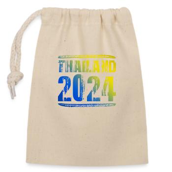 Thaïlande 2024 Vacances colorées - Sac cadeau en coton avec cordon (14 x 20 cm) - nature - Devant