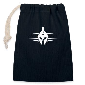 Spartaner Helm - Verschließbarer Geschenkbeutel aus Baumwolle (14x20cm) - Navy - Vorne
