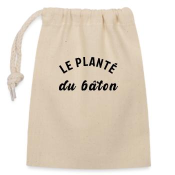 Le planté de bâtons - Sac cadeau en coton avec cordon (14 x 20 cm) - nature - Devant