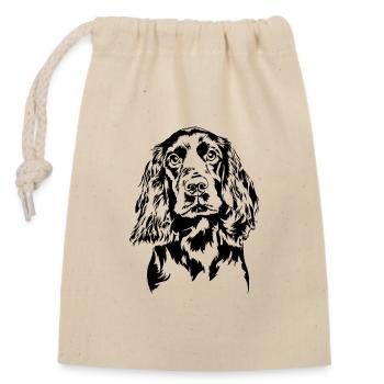 Boykin Spaniel Portrait Chien Chien Wilsigns - Sac cadeau en coton avec cordon (14 x 20 cm) - nature - Devant
