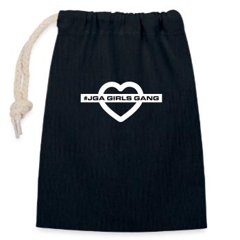 Enterrement de vie de jeune fille - Sac cadeau en coton avec cordon (14 x 20 cm) - bleu marine - Devant