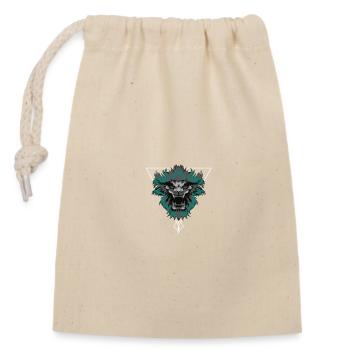 Lion rugissant - Sac cadeau en coton avec cordon (14 x 20 cm) - nature - Devant