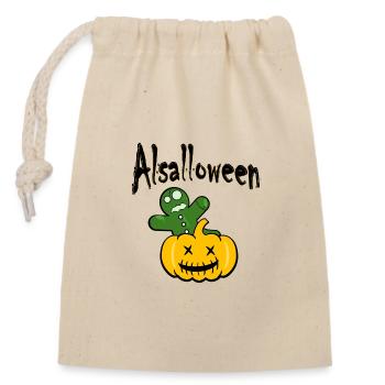 Alsalloween - Closable cotton gift bag (14x20cm) - nature - Front