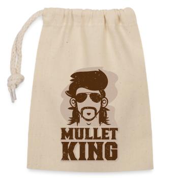 Mullet Frisur Vokuhila Frisur - Verschließbarer Geschenkbeutel aus Baumwolle (14x20cm) - Natur - Vorne